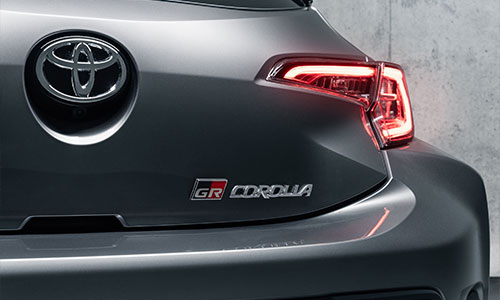 GR Corolla badge
