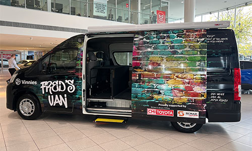 Fred's Van HiAce van