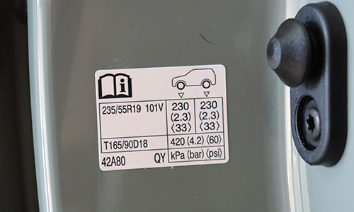What should my car tyre pressure be?