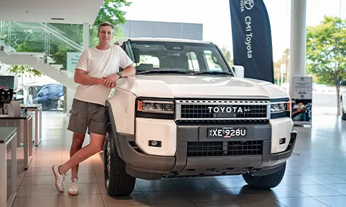 Jordan Dawson with LandCruiser Prado