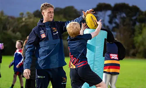 Brayden Cook at Cove Cobras Football Club Train With the Adelaide Crows Night