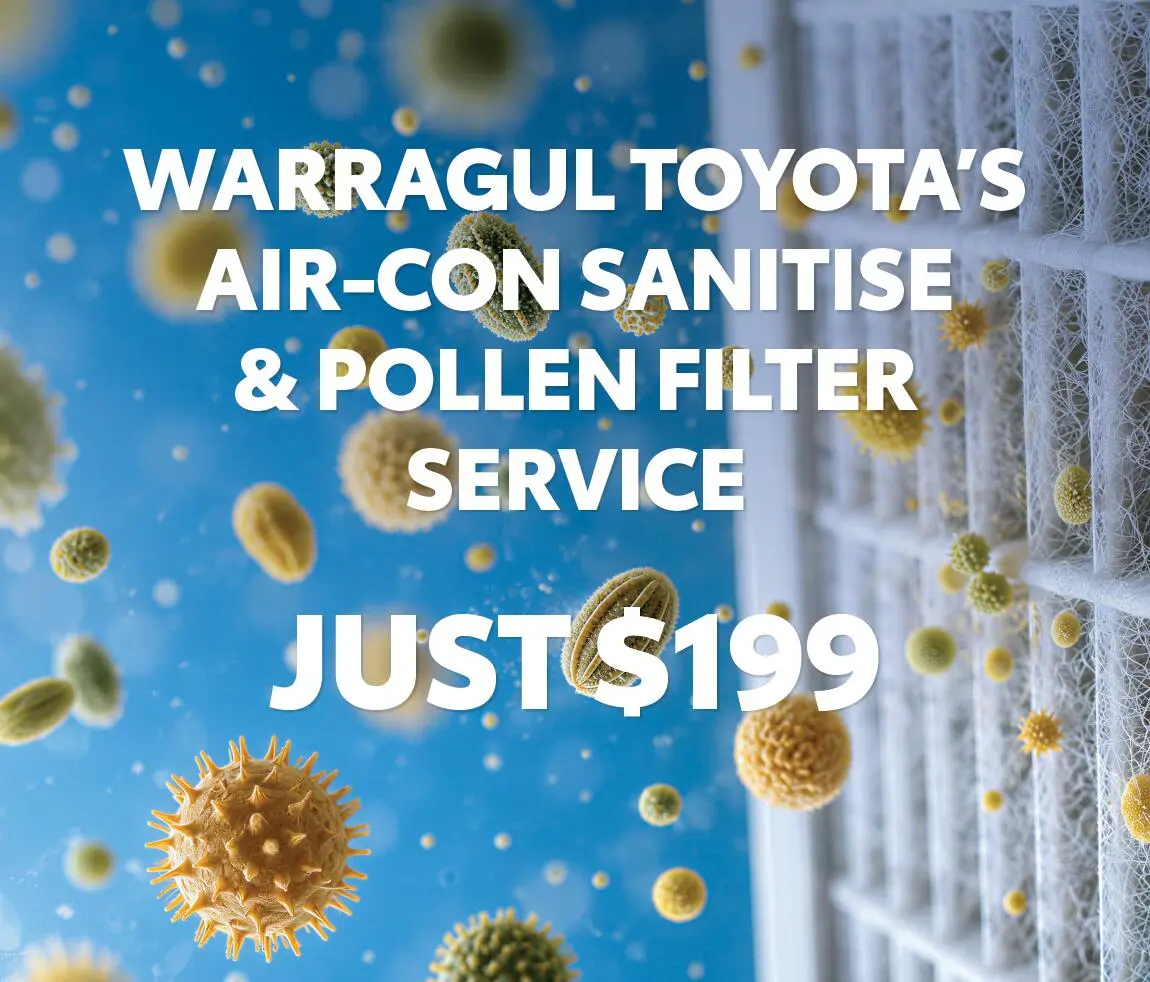 Warragul Toyota Air-Con Sanitise and Pollen Filter Service