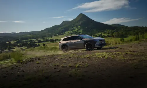 Electric SUV country road