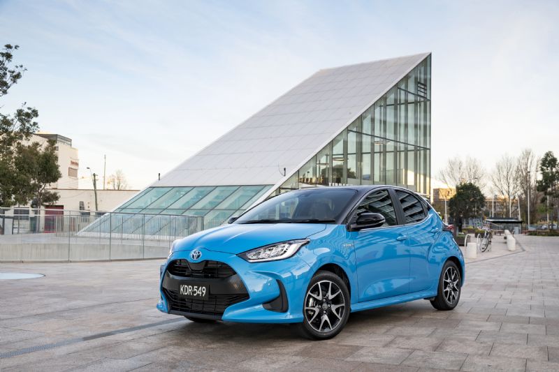 All-New Yaris in Electic Blue - visit us on the lake at Sunshine Toyota