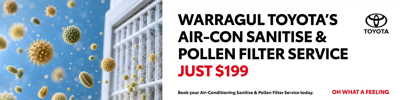 Warragul Toyota Air-Con Sanitise & Filter Service